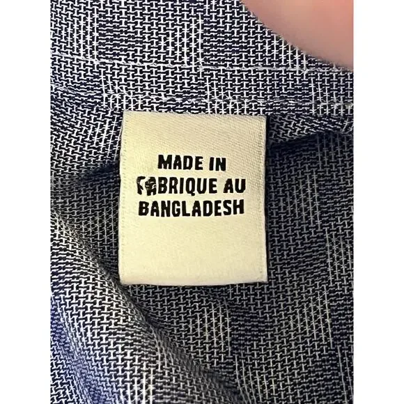 Ben Sherman Dress Shirt Mens Medium 15-15.5 32/33 Blue Button-Up Slim Stretch - Picture 6 of 11